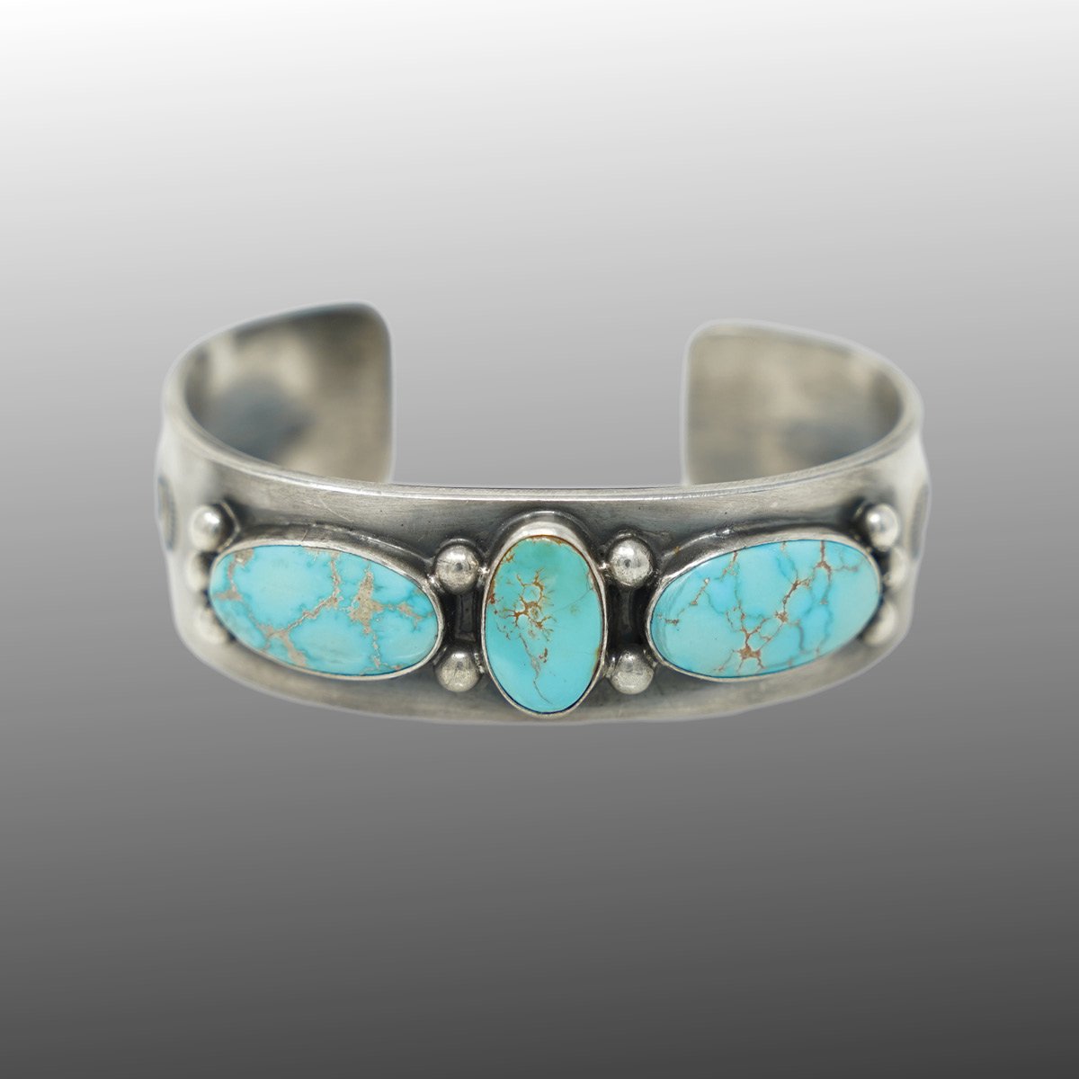ナバホ族 Fritson Toledo Old Lone Mountain Navajo Fritson Toledo 6.5cts Natural Lone Mountain Turquoise Ring